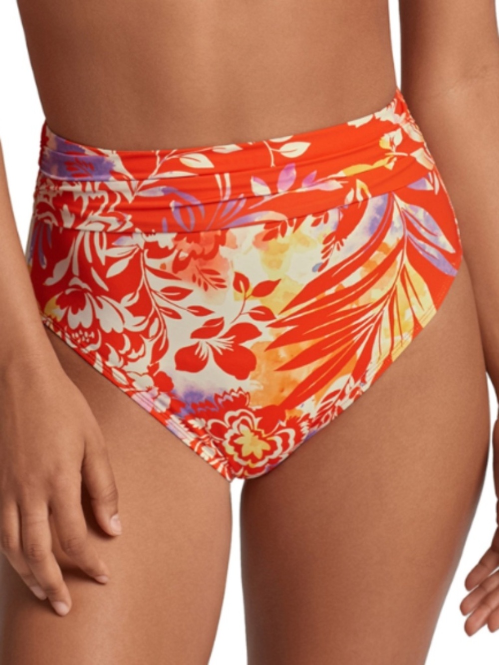 Lauren Ralph Lauren Semi-Shirred-Waistband Swimwear Bottoms Swim Size 8 12248